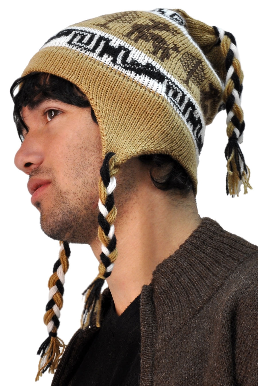 Bonnet Péruvien Homme, Bonnet fait main en laine d'alpaga, Bonnets  Péruviens pas cher Pièces uniques, Bonnet Péruvien tricoté main, Chullo -   Canada