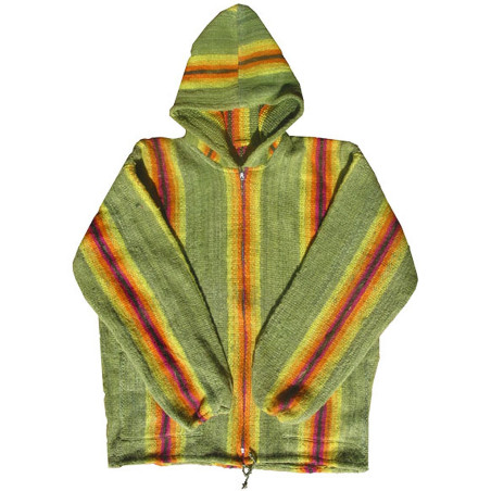 Veste zippée couleurs vives - Laine de mouton