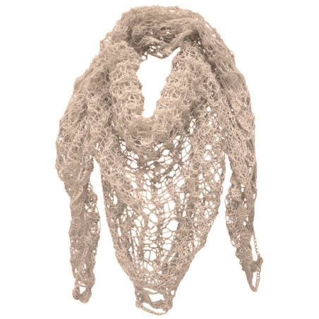 Écharpe triangulaire ajourée - 100% laine d'alpaga
