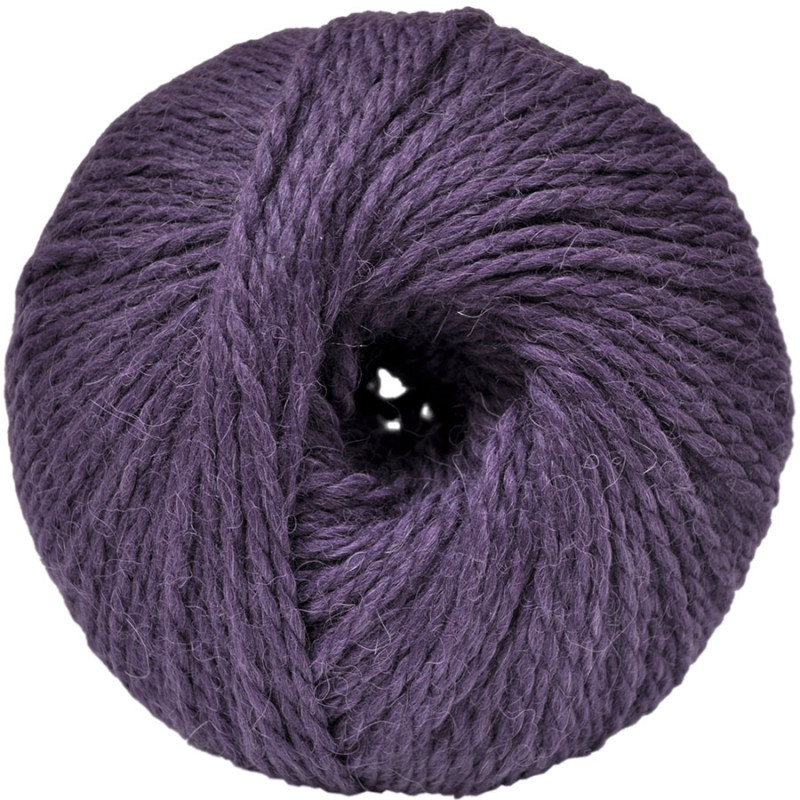 Laine d'alpaga et de mouton - Violet - 100 gr.