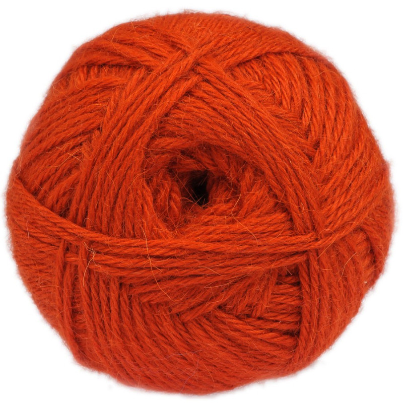 Orange - 100% baby lama - Gros fil - 100 gr.