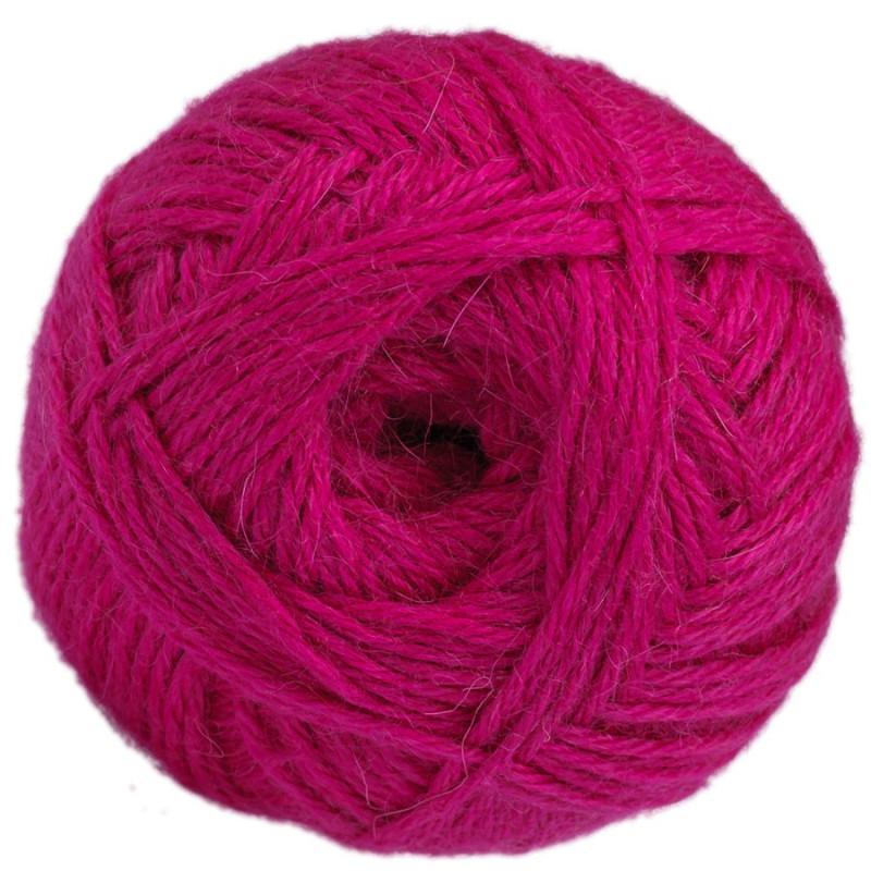 Rose vif - 100% baby lama - Gros fil - 100 gr.