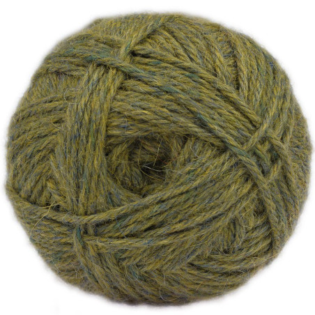 Vert chiné - Baby lama/Mérinos - Bulky - 100 gr.