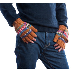 Gants mitaines colorés 