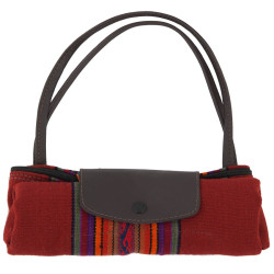 Sac pliable en cuir de llama et aguayo