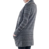 Veste longue tricotée en laine cashllama