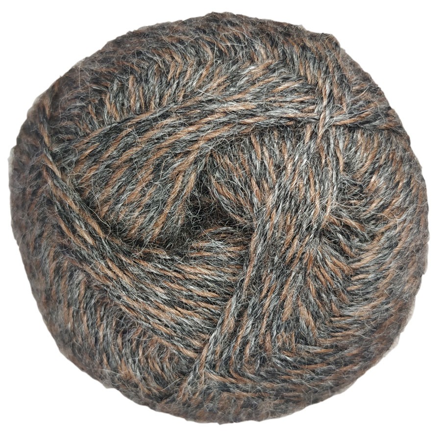 Tricolor Gris foncé, Gris clair et Marron - 100% Alpaga - Fil fin