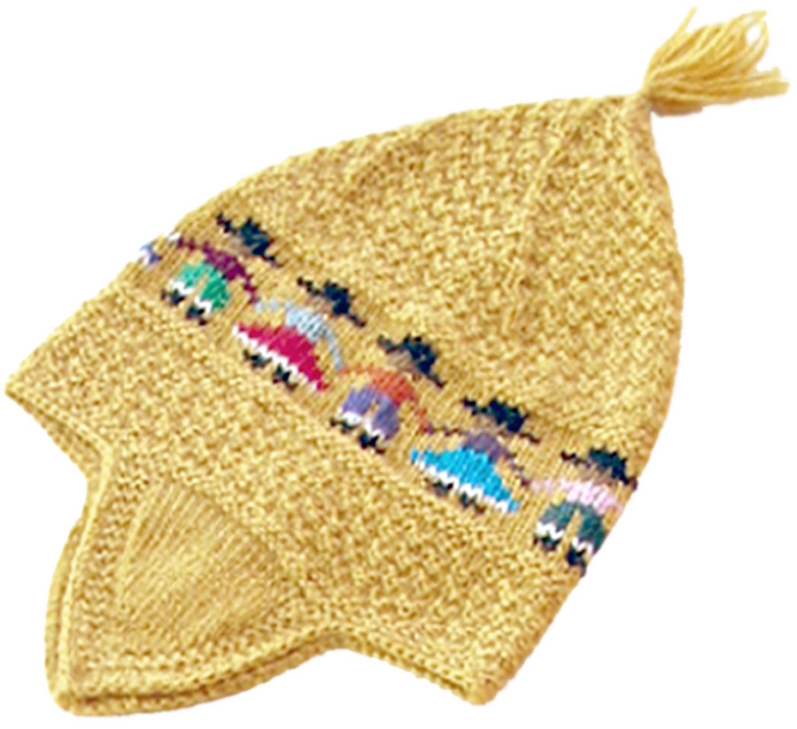 Bonnet Peruvien Pour Bebe 100 Alpaga Bolivie