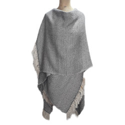 Poncho cape Brocarde - Laine Baby alpaga