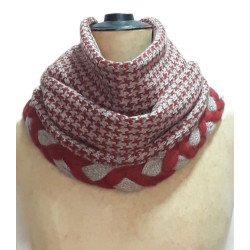 Echarpe Infinity pied de poule - Laine d’alpaga 