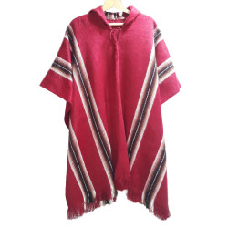 Poncho coloré "Illampu" avec Capuche