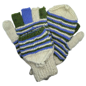 Gants-Moufles - Tricoté à la main - Taille M