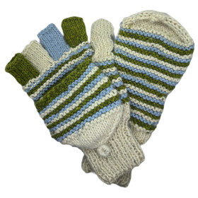 Gants-Moufles - Tricoté à la main - Taille M