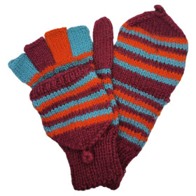 Gants-Moufles - Tricoté à la main -Taille M