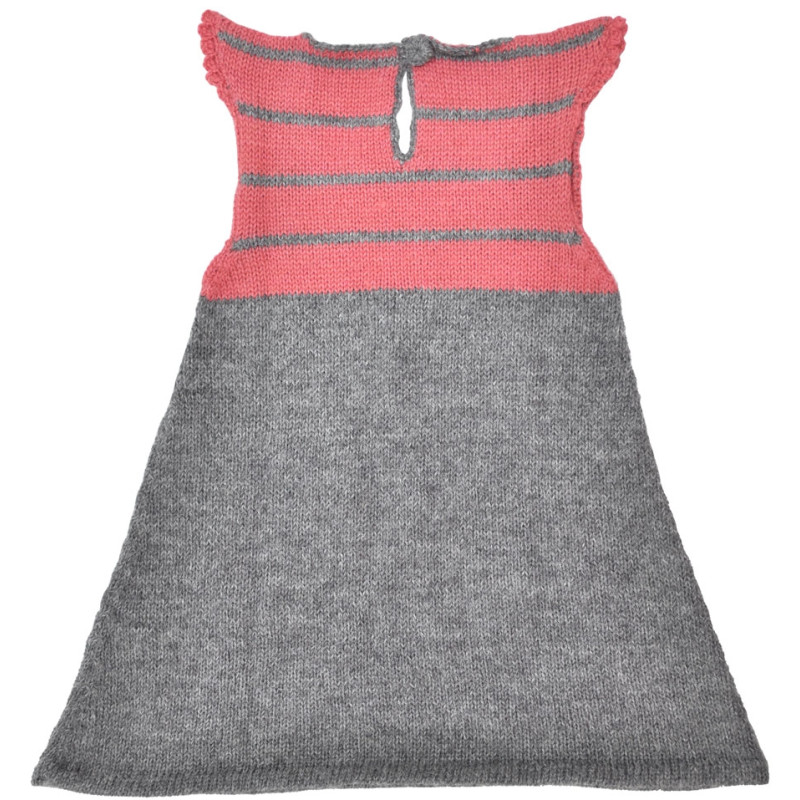 Robe à Rayures pour Petite Fille - Laine d'Alpaga