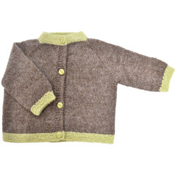 Gilet tricot pour bébé - Laine d'Alpaga