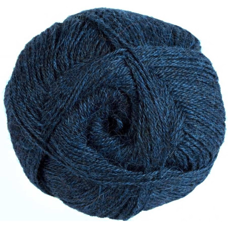 Laine d'Alpaga Pure - Bleu Cobalt mélange - 100 gr.
