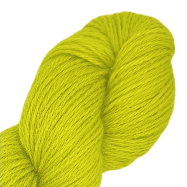 Jaune fluo – Baby lama & Soie – 50 g / 200 m