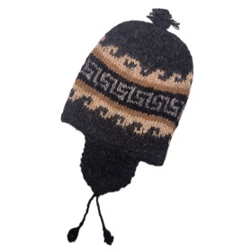 Bonnet Andin Couleurs Naturelles - Laine de lama et alpaga