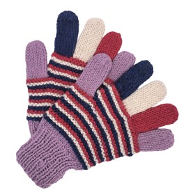 Taille M - Gants multicolores - Tricoté à la main