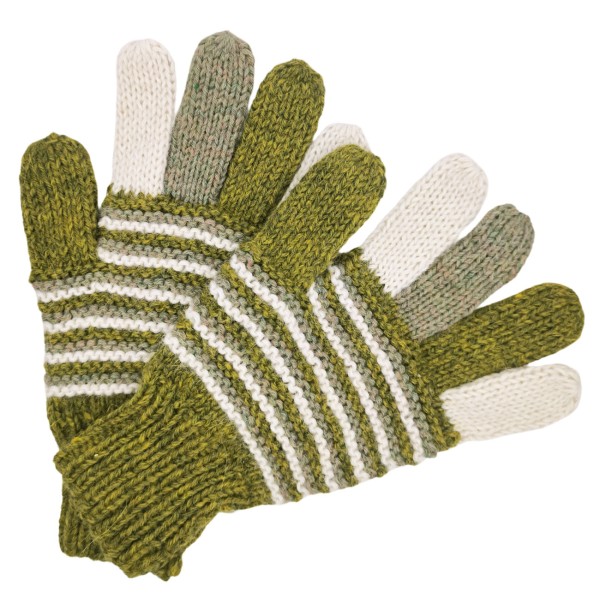 Taille M - Gants multicolores - Tricoté à la main