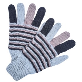 Taille M - Gants multicolores - Tricoté à la main