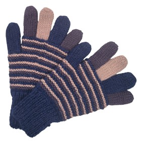 Taille M - Gants multicolores - Tricoté à la main