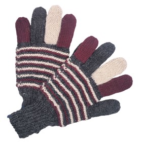 Taille M - Gants multicolores - Tricoté à la main