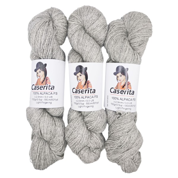 Gris clair - 100% Alpaga FS - 100 gr. / 550m