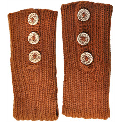 Mitaines à boutons - 100% laine de alpaga