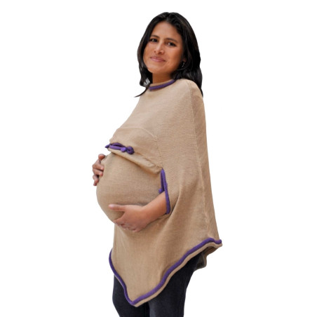 Poncho "Wallaby" - Laine d'Alpaga