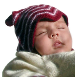 Bonnet "Petit Llama" pour bébé - Laine d'Alpaga