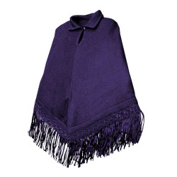Poncho à Franges en Laine d'Alpaga
