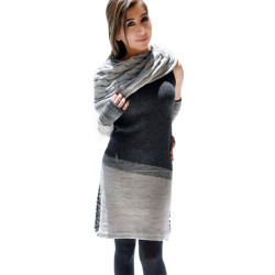 Robe "Nid d’abeilles" - Laine d'alpaga