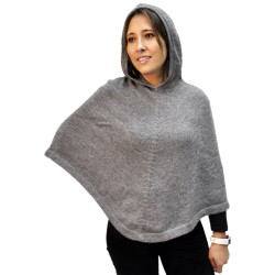 Poncho à capuche - Laine de alpaga