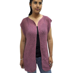 Gilet Sans Manches ajouré - laine d'alpaga