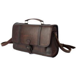 Bandoulière "Mini Cartable" - Cuir Véritable